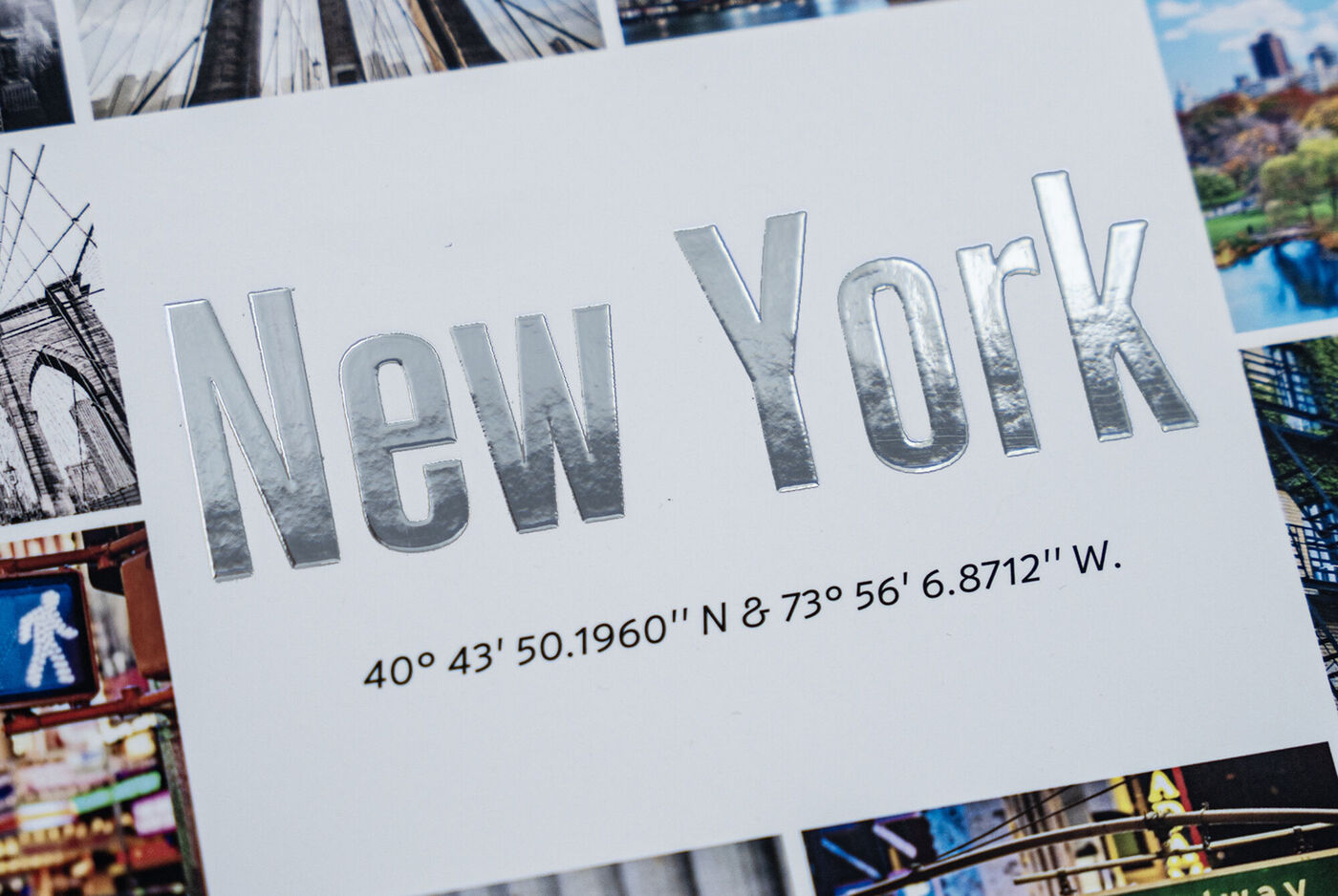 Kreative Gestaltung eines New York Motivs mit Koordinaten