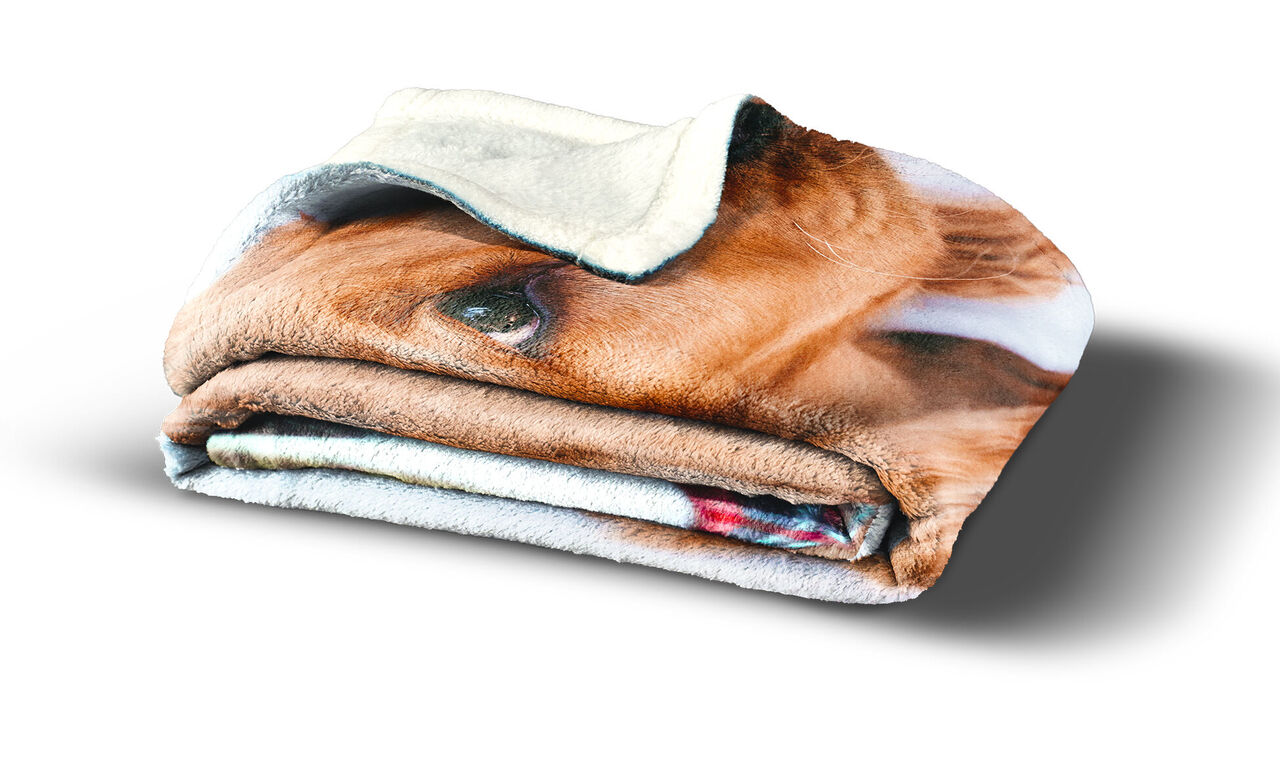 Wunderbar gefaltete Kuscheldecke mit tierischem Design
