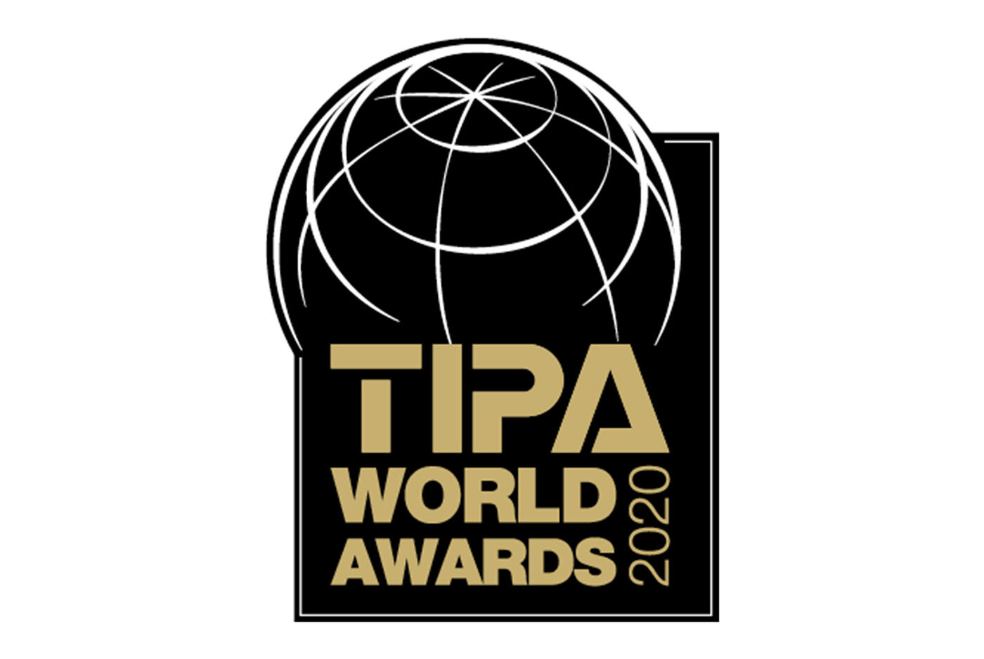 Logo der TIPA World Awards 2020 mit Globus Symbol
